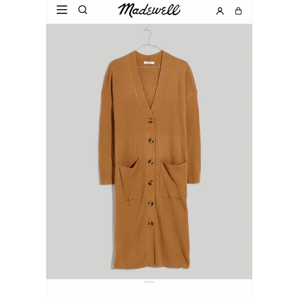 Madewell Camel Duster Cardigan